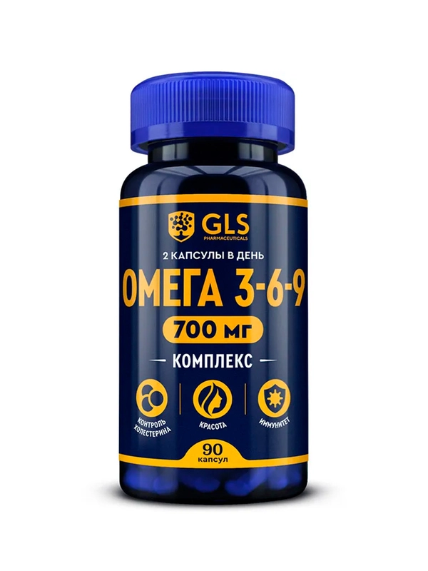 БАД к пище GLS "Омега 3-6-9", 750 мг, 90 капсул