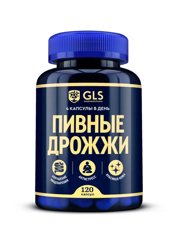 БАД к пище GLS "Пивные дрожжи", 300 мг, 120 капсул