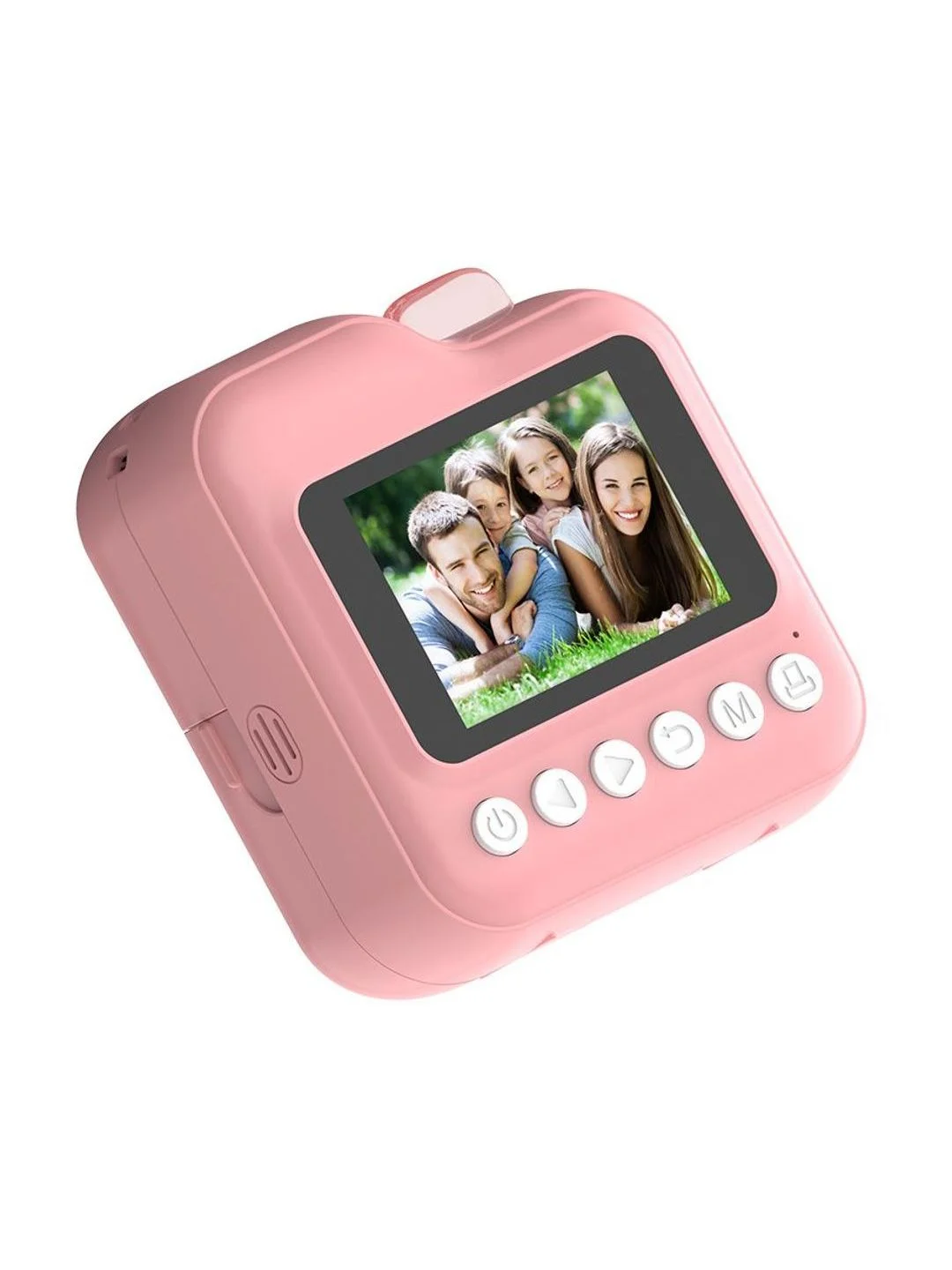 Розовый детский фотоаппарат мгновенной печати Kid Joy, 200DPI, Bluetooth 5.1, APP (Q6)