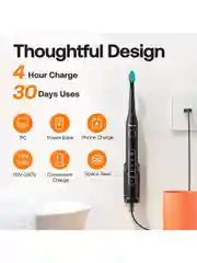 Черный электрическая зубная щетка + монопучковая зубная щетка Bitvae D2 Daily Toothbrush + Case
