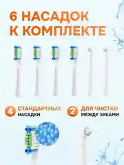 Черный электрическая зубная щетка + монопучковая зубная щетка Bitvae D2 Daily Toothbrush + Case