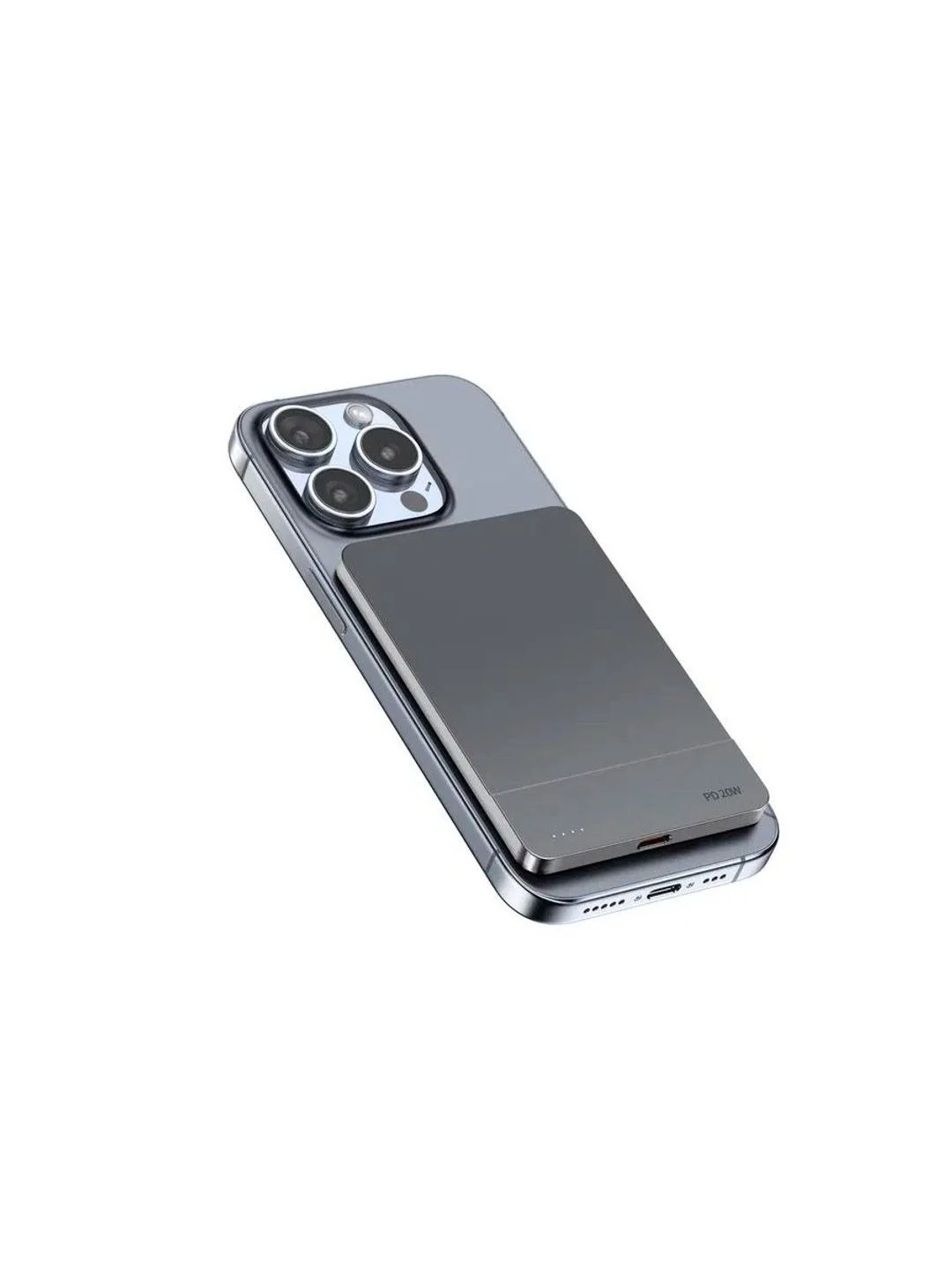 Серый металлик внешний аккумулятор Avalonica 5000мАч MagSafe
