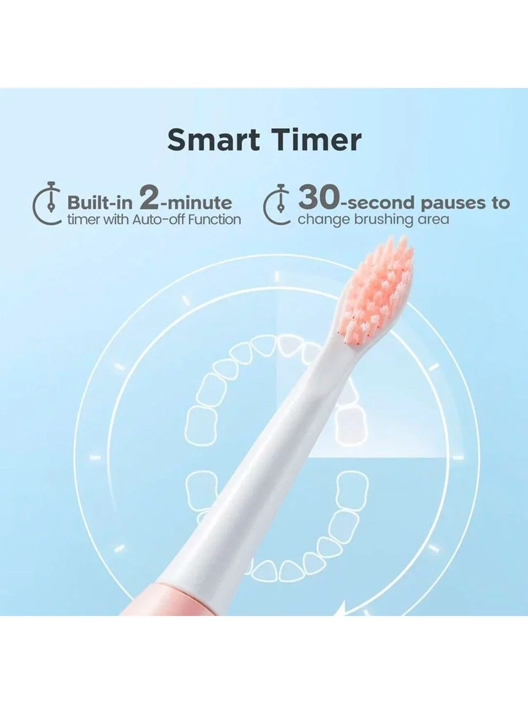 Розовый электрическая зубная щетка Bitvae R2 Rotary E- Toothbrush (R2) ,GLOBAL