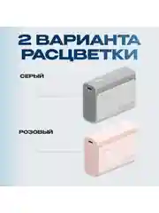 Серый внешний аккумулятор Power Bank Cuktech 10000 мАч 30Вт 3A QC 3.0 PD3.0 1xUSB-A+1xType-C
