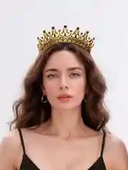 Черный диадема, корона со стразами