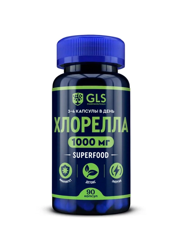 БАД к пище "Хлорелла GLS", 90 капсул по 340 мг