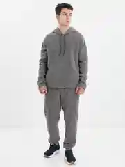 Серый мужской спортивный костюм, флис