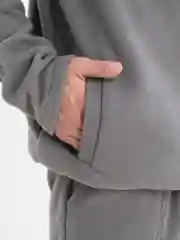 Серый мужской спортивный костюм, флис
