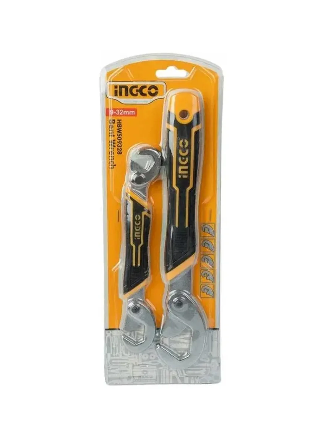 Самозажимные гаечные ключи Ingco HBWS09328, 9-14 мм, 15-22 мм, 23-32 мм
