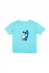 Голубой футболка для мальчика, рост 98-116 (возраст 3-6 лет)