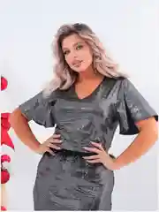 Серебряный платье женское, вечернее