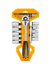 Набор торцевых головок с трещоткой INGCO Industrial HKTS12122, 1/2", 10-24 мм, 12 штук