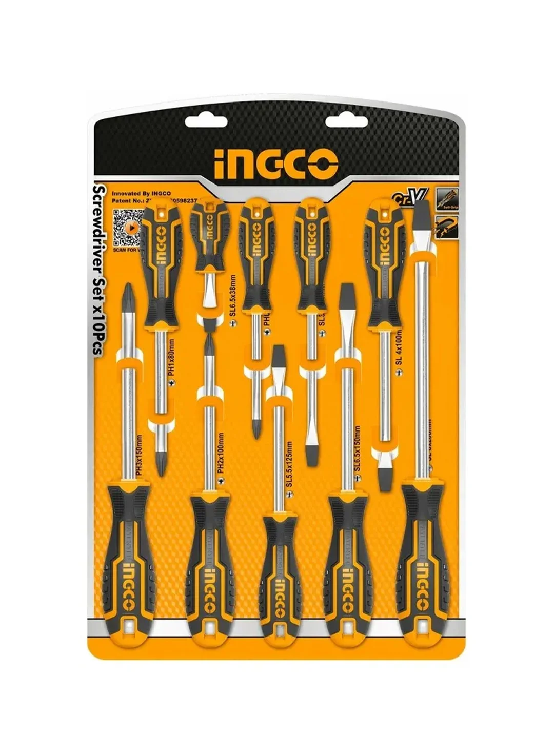 Набор отверток INGCO Industrial HKSD1028, 10 штук
