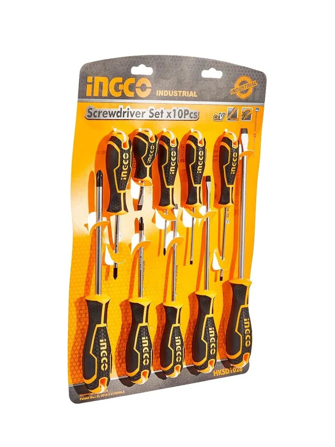 Набор отверток INGCO Industrial HKSD1028, 10 штук