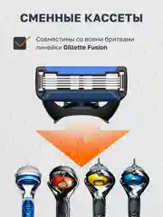 Сменные кассеты для бритья мужские, 5 лезвий
