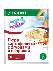 Пюре картофельное с огурцами и паприкой Леовит Худеем за неделю, 15 пакетов по 30 г