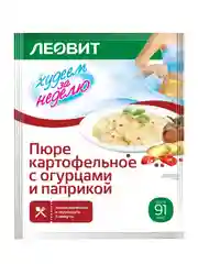 Пюре картофельное с огурцами и паприкой Леовит Худеем за неделю, 15 пакетов по 30 г