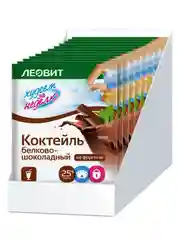 Коктейль белково-шоколадный Леовит Худеем за неделю, 12 пакетов по 40 г