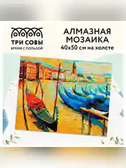 Алмазная мозаика ТРИ СОВЫ "Венеция", 40х50 см, холст