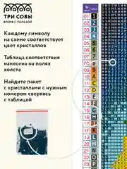 Алмазная мозаика ТРИ СОВЫ "Березовая роща", 40х50 см, холст