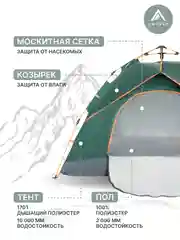 Палатка туристическая двухместная автоматическая