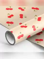 Упаковочная бумага Meshu "Вишенки", глянцевая, 70х100 см, 80г/м2
