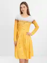 Платье с узором пива