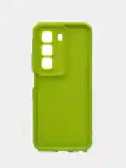 Зеленый чехол для Infinix HOT 50 4G (Инфиникс Хот 50 4 джи), противоударный, с бортиками