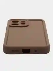 Коричневый чехол для Xiaomi Redmi 12 (Сяоми Редми 12), противоударный, с бортиками