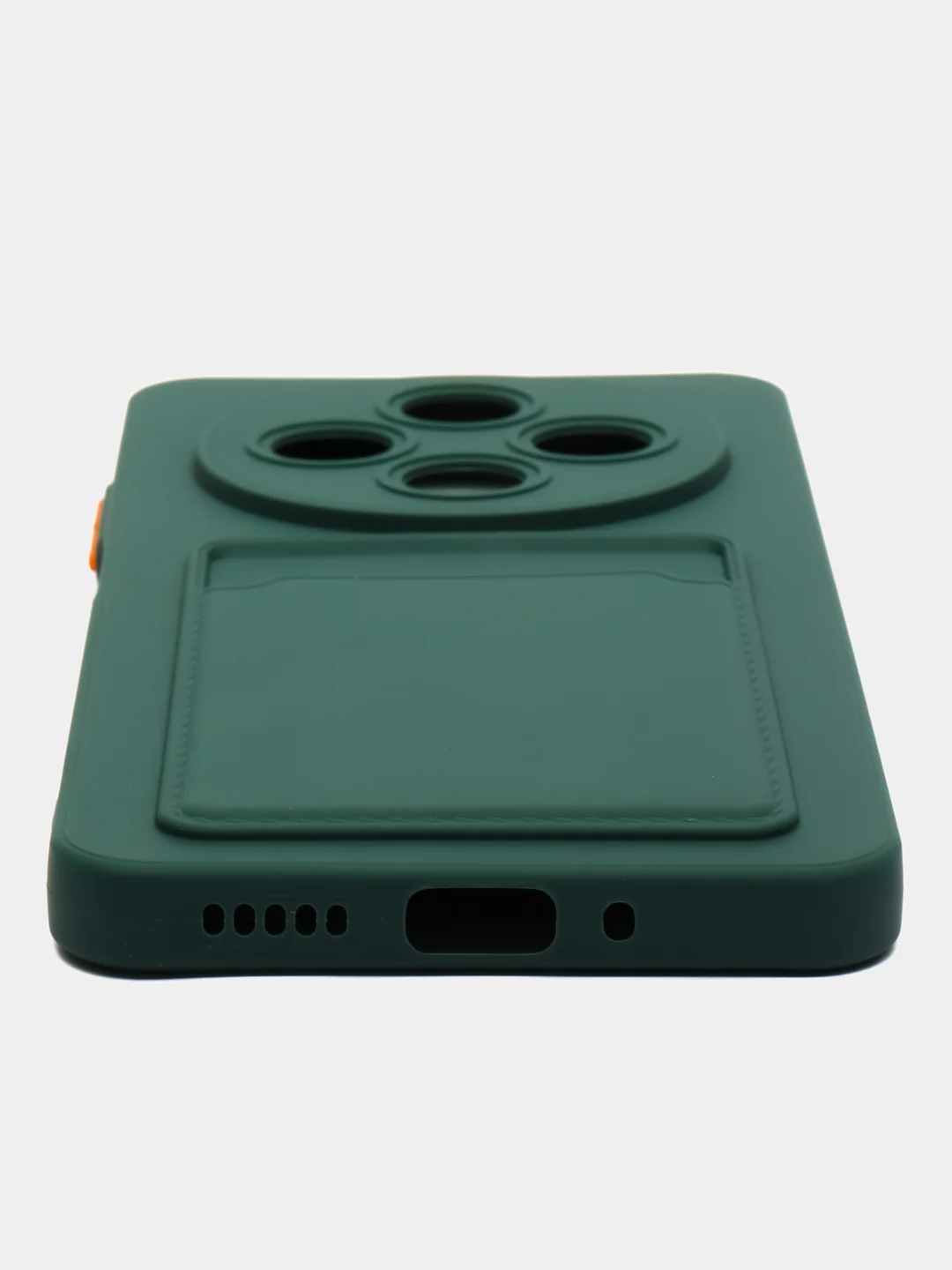 Тёмно-зелёный чехол для Xiaomi Redmi 14C 4G/ Poco C75 4G (Сяоми Редми 14С/Поко С75), с карманом для карт