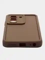 Коричневый чехол для Infinix HOT 50 4G (Инфиникс Хот 50 4 джи), противоударный, с бортиками