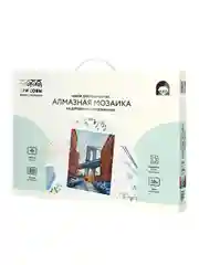 Алмазная мозаика ТРИ СОВЫ "Вид на мост", 30х40 см, холст на деревянном подрамнике