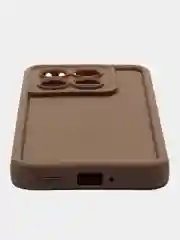 Коричневый чехол для Xiaomi 14T (Сяоми 14Т), противоударный, с бортиками