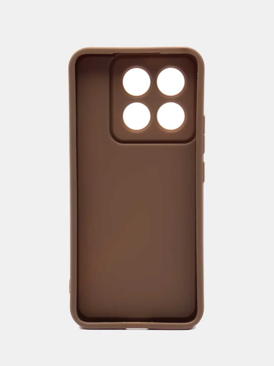 Коричневый чехол для Xiaomi 14T (Сяоми 14Т), противоударный, с бортиками