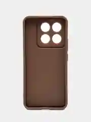 Коричневый чехол для Xiaomi 14T (Сяоми 14Т), противоударный, с бортиками