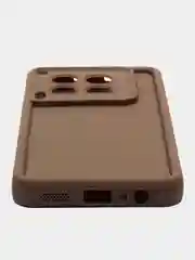 Коричневый чехол для Tecno Camon 30 (Техно камон 30), противоударный, с бортиками