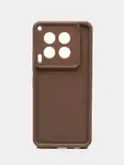 Коричневый чехол для Tecno Camon 30 (Техно камон 30), противоударный, с бортиками