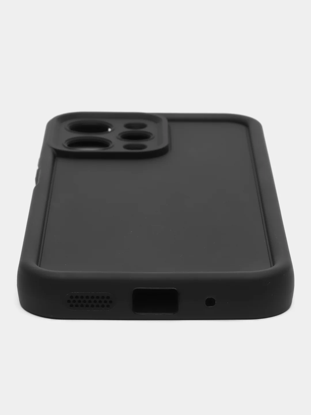 Черный чехол для Xiaomi Redmi 12 (Сяоми Редми 12), противоударный, с бортиками