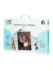 Картина по номерам на холсте ТРИ СОВЫ "Любимая кошка", 30х40 см, с красками и кистями