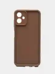 Коричневый чехол для Samsung Galaxy A06 (Самсунг Галакси A06), противоударный, с бортиками