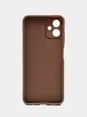 Коричневый чехол для Samsung Galaxy A06 (Самсунг Галакси A06), противоударный, с бортиками