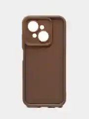Коричневый чехол для Tecno Spark Go1/ Go 2025 (Tecno Го1 / Го 2025), противоударный, с бортиками