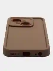 Коричневый чехол для Tecno Spark Go1/ Go 2025 (Tecno Го1 / Го 2025), противоударный, с бортиками