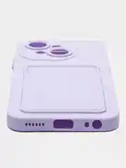 Лавандовый чехол для Tecno Spark Go1/ Go 2025 (Техно Го1 / Го 2025),  с карманом для карт