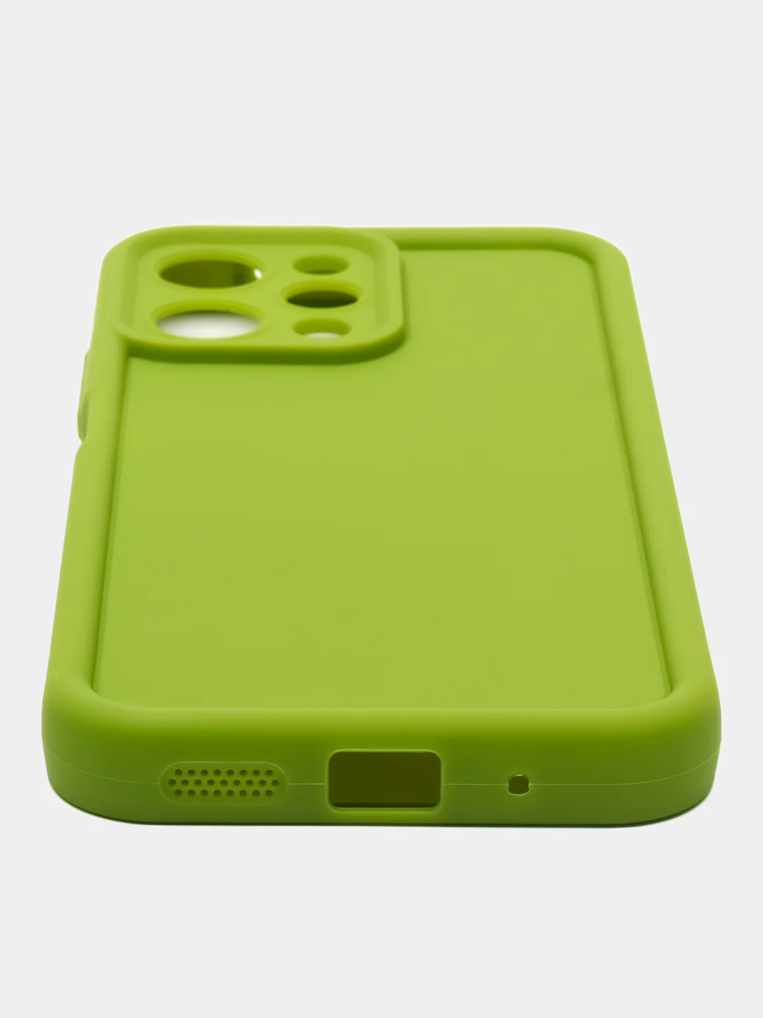 Зеленый чехол для Xiaomi Redmi 12 (Сяоми Редми 12), противоударный, с бортиками