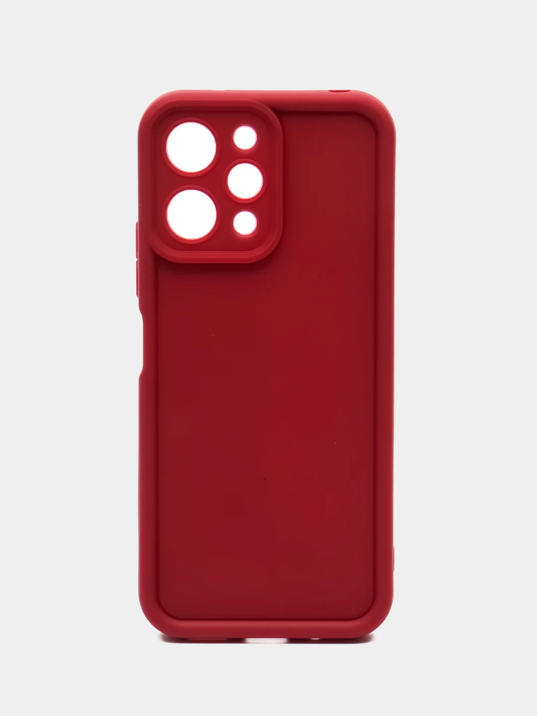 Бордовый чехол для Xiaomi Redmi 12 (Сяоми Редми 12), противоударный, с бортиками