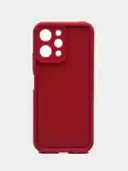 Бордовый чехол для Xiaomi Redmi 12 (Сяоми Редми 12), противоударный, с бортиками