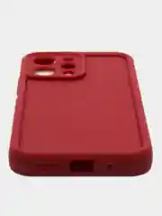 Бордовый чехол для Xiaomi Redmi 12 (Сяоми Редми 12), противоударный, с бортиками