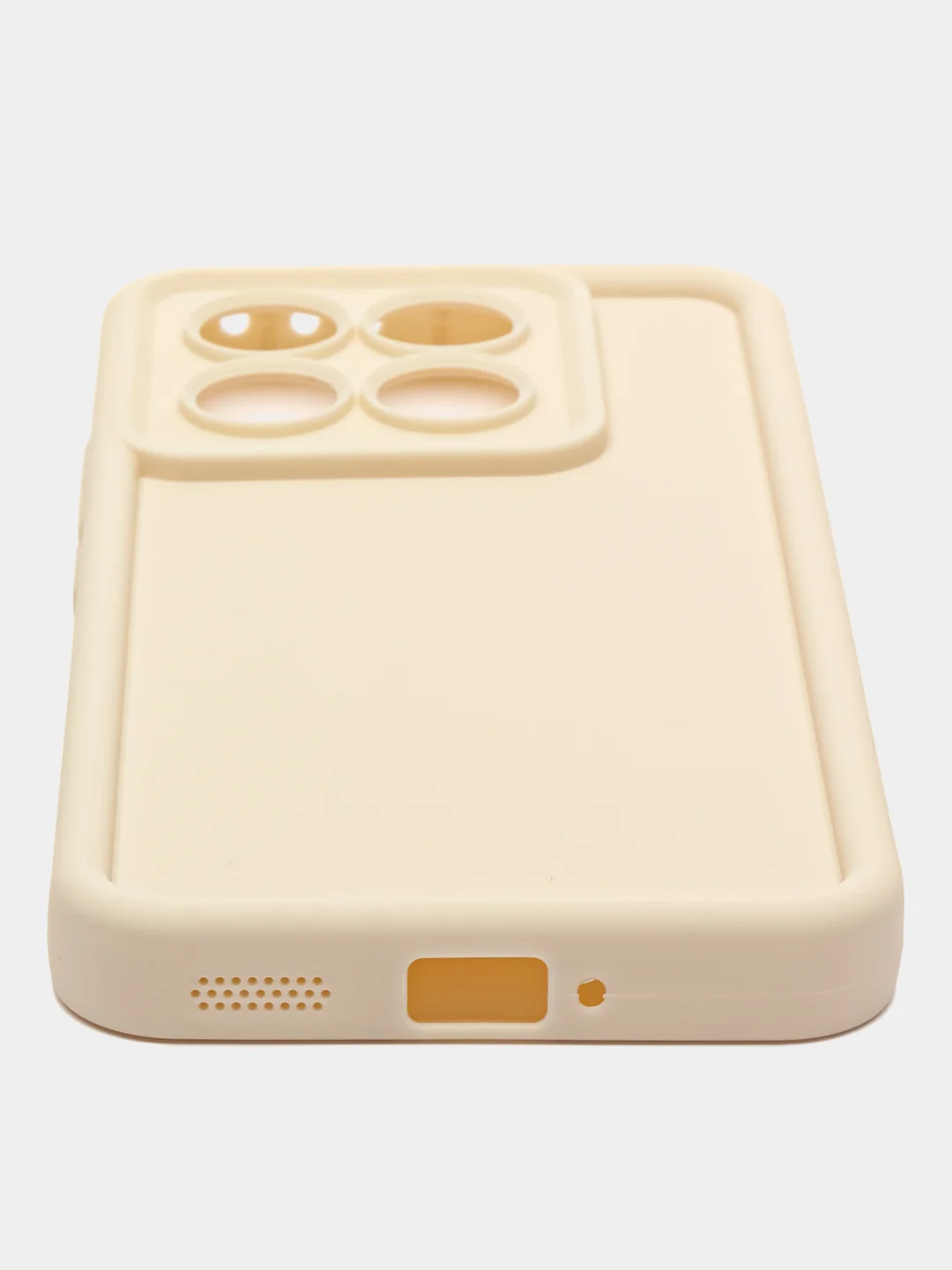 Молочный чехол для Xiaomi 14T (Сяоми 14Т), противоударный, с бортиками