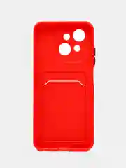 Красный чехол для Tecno Spark Go1/ Go 2025 (Техно Го1 / Го 2025),  с карманом для карт